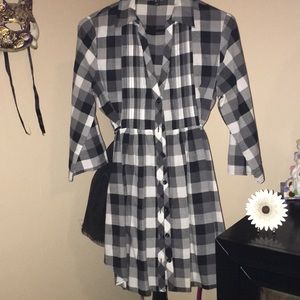 Plaid mini dress